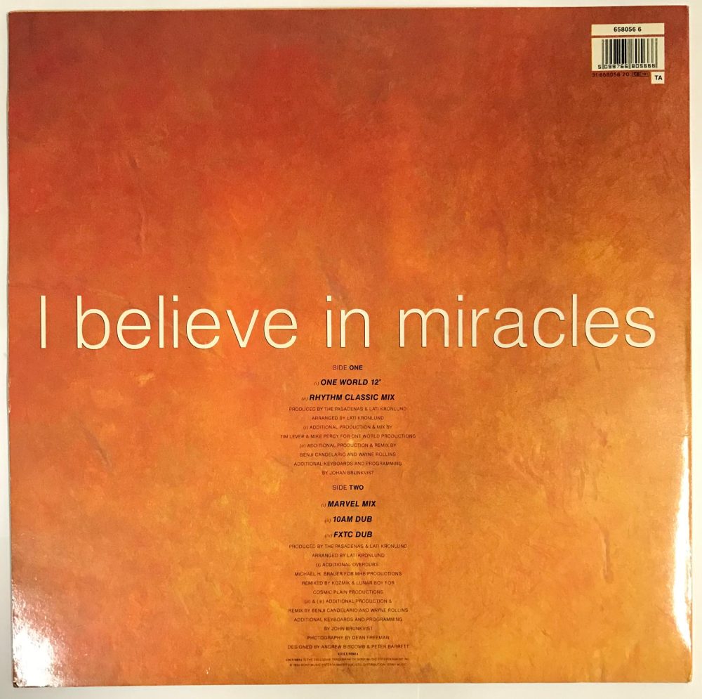 The Pasadenas - I Believe In Miracles Vinyl