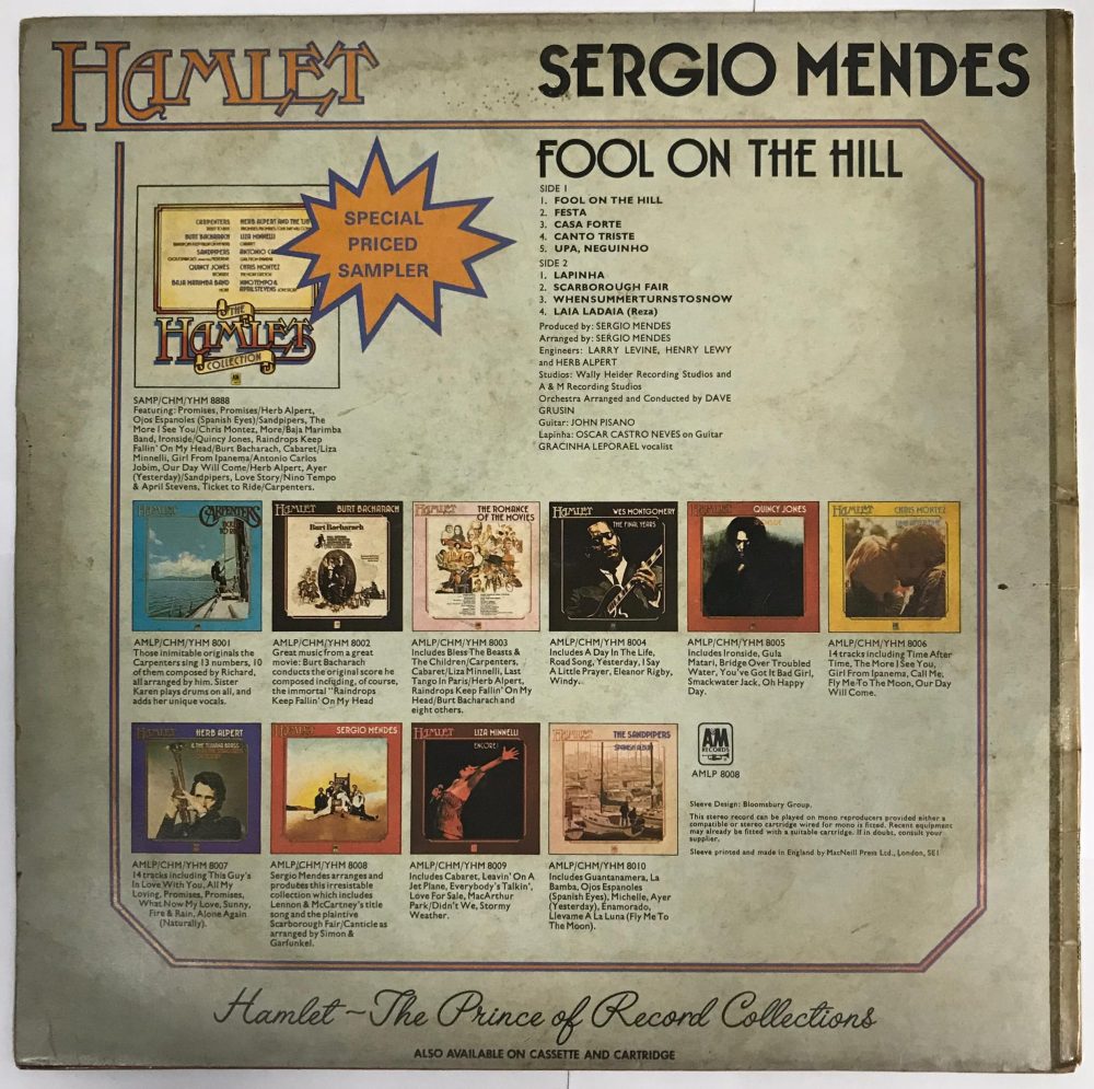 Sergio Mendes & Brasil '66 - Fool On The Hill Vinyl