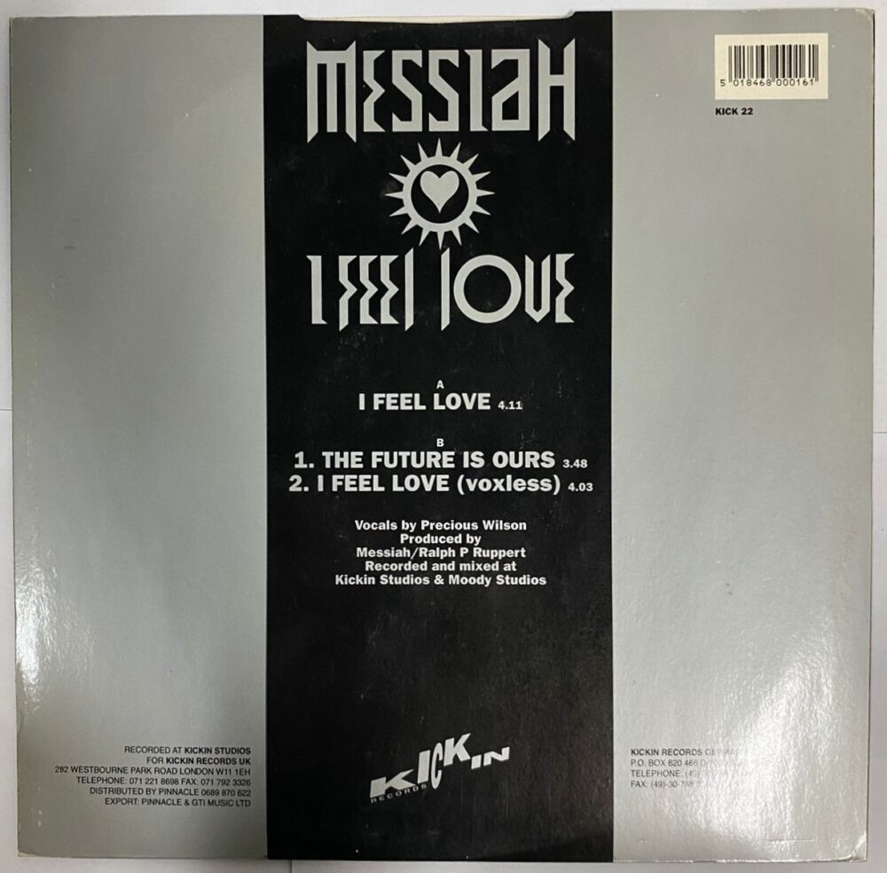 Messiah - I Feel Love_12"Single_45RPM_Vinyl_Record