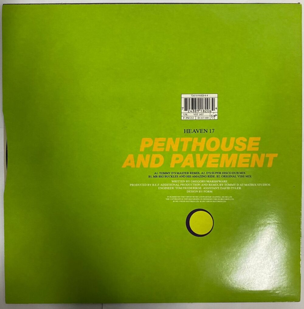 Heaven 17 - Penthouse And Pavement (The Tommy D Remixes)_12"Single_Vinyl_Record